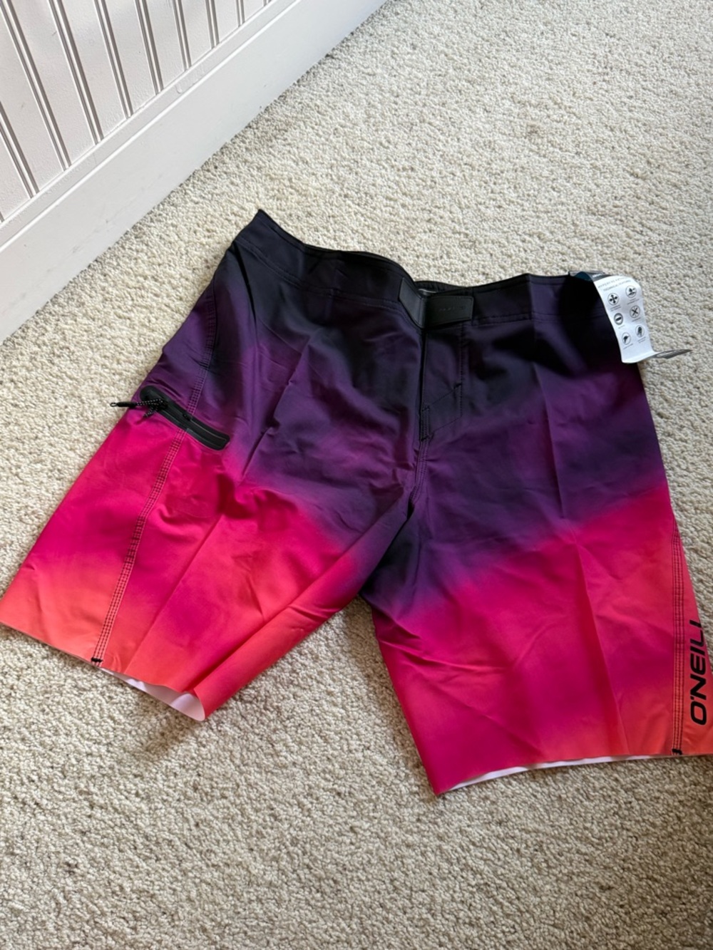 O'Neill Men's Ombre Pink to Purple Board Shorts